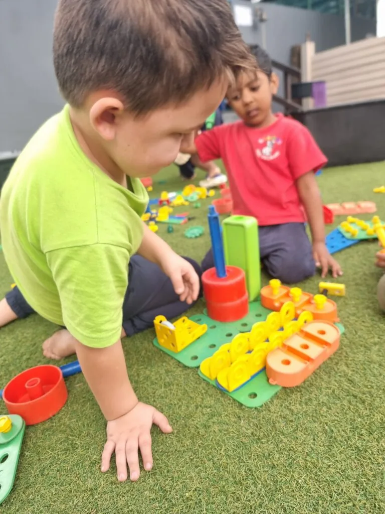 Creative play time at Scamps Pre Primary School Escombe