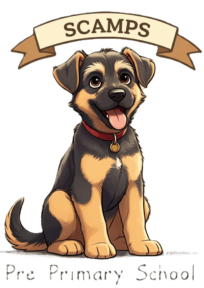 Scamps Pre Primary School puppy logo